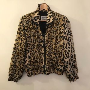 Vintage leopard windbreaker jacket